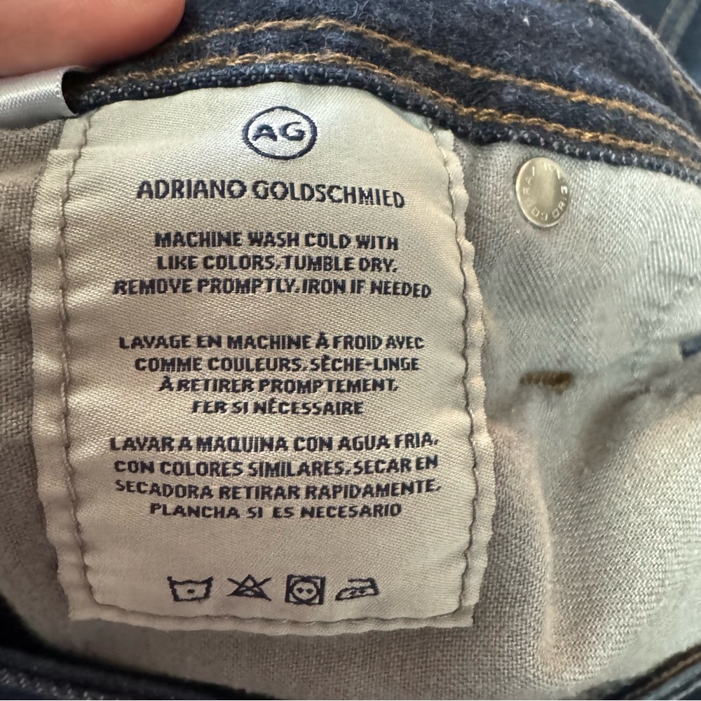 AG Adriano Goldschmied Denim 360 Tellis Modern Slim Jeans Size 29 Dark Wash Work - Picture 7 of 10
